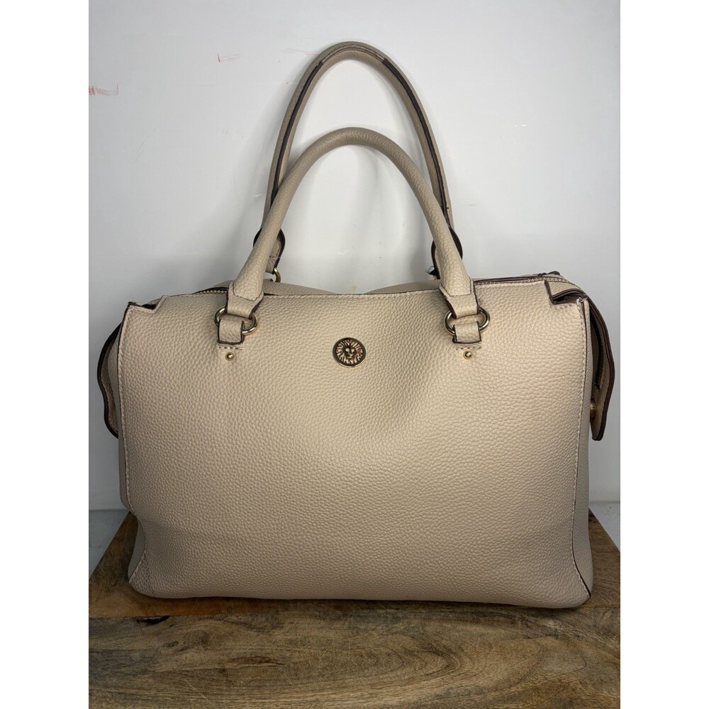 Anne Klein Tan Satchel Purse Handbag Soft Mint Condition